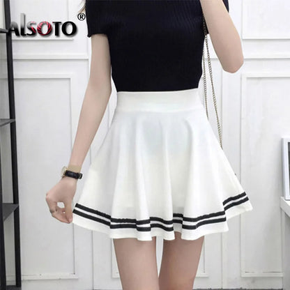 Korean New 2025 Women Skirt Autumn Winter High Waisted falsas Female Saia Pleated falsa Skirts Pleated Skirt