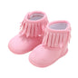 Winter 0-18M Newborn Baby Fringe Boots Girl Newborn Solid Color Tassel Soft Bottom New Cotton Warm Boots