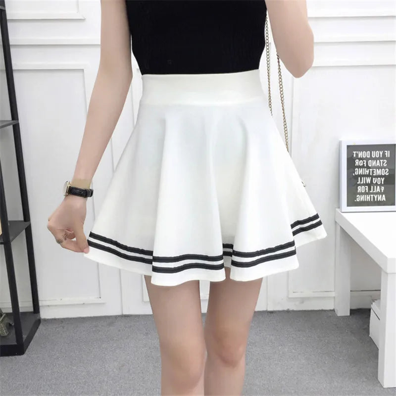 Korean New 2025 Women Skirt Autumn Winter High Waisted falsas Female Saia Pleated falsa Skirts Pleated Skirt
