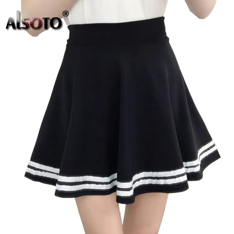 Korean New 2025 Women Skirt Autumn Winter High Waisted falsas Female Saia Pleated falsa Skirts Pleated Skirt