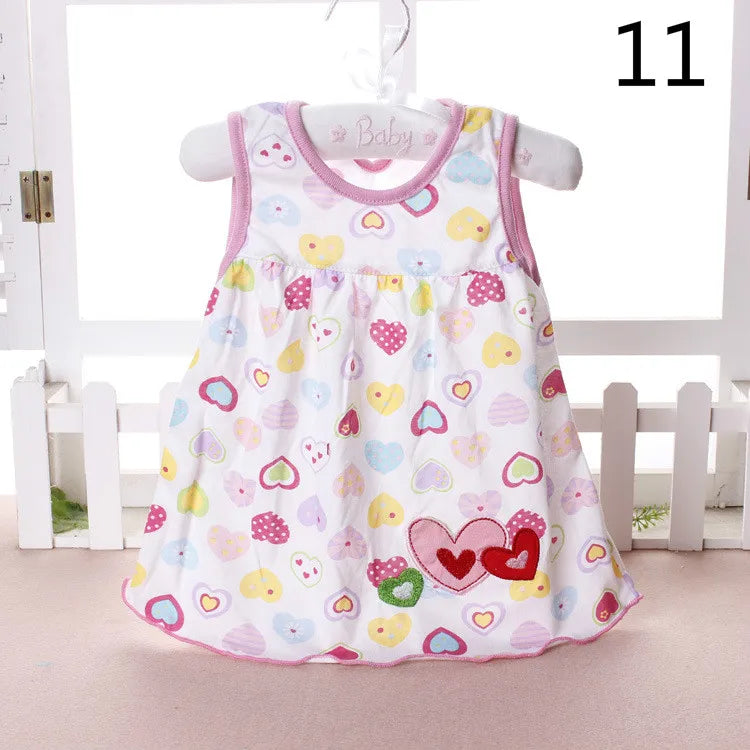 0-24M Newborn Cotton Flower Dresses, Baby Girls Summer Multi Pattern Clothes