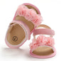 Pretty Newborn Kid Baby Girl Flower Lace Sandals Clogs Flat Shoes Summer Casual Crib Shoes First Pre walker 0-18M