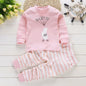 Spring Autumn New Baby Clothing Set Cartoon Cotton Baby Boys Clothing Girls Suit Set 0-3 Year Baby Clothes