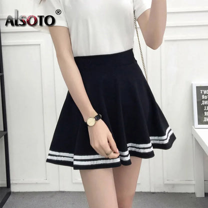 Korean New 2025 Women Skirt Autumn Winter High Waisted falsas Female Saia Pleated falsa Skirts Pleated Skirt