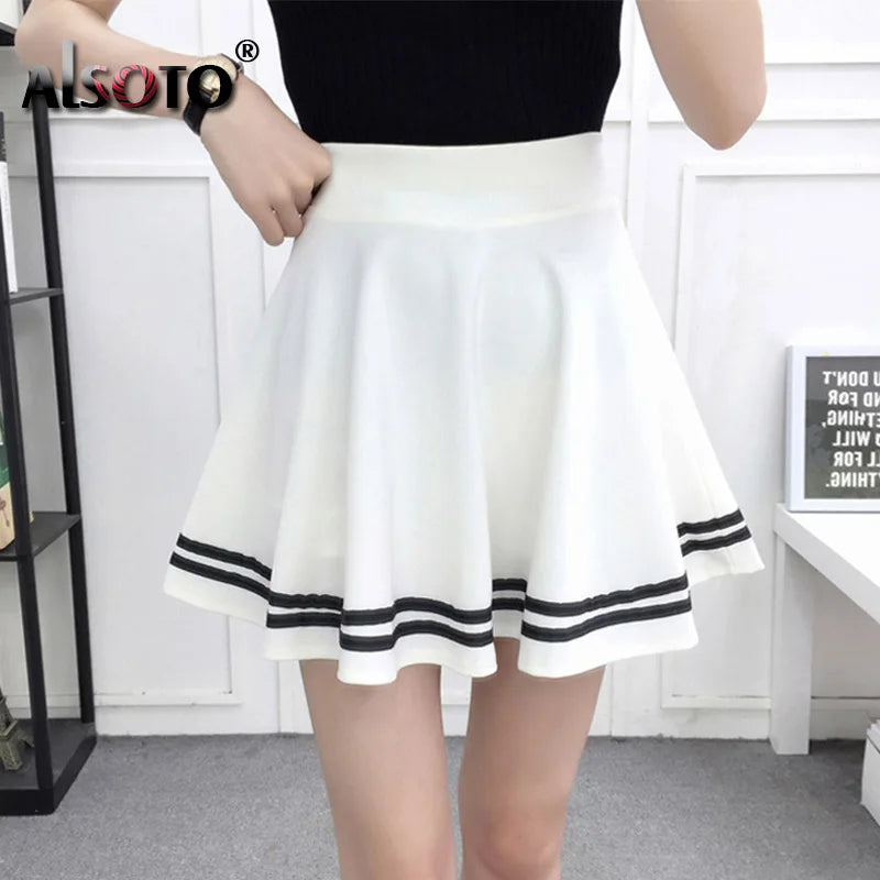 Korean New 2025 Women Skirt Autumn Winter High Waisted falsas Female Saia Pleated falsa Skirts Pleated Skirt