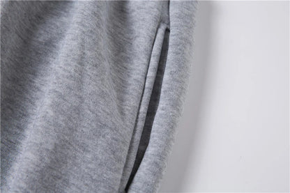 New Men Women Tracksuit Hoodies Casual Solid Color Thick Pullover and Long Pant 2-piece Set Men Autumn Fleece Jogger Sports Suit