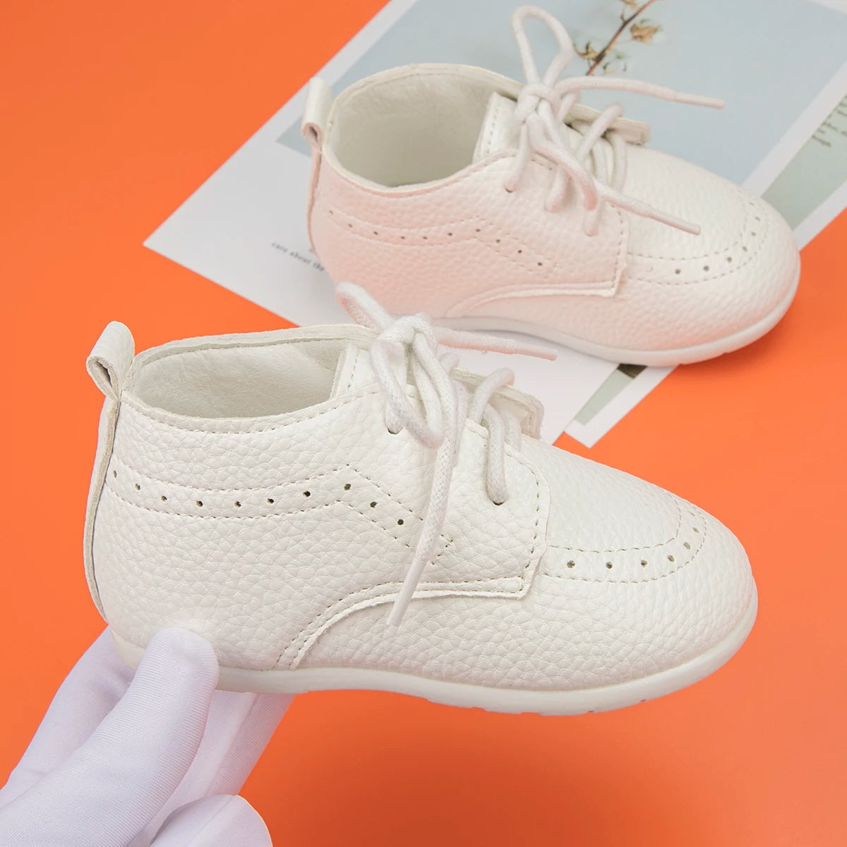 New Baby Shoes Retro Leather Boy Girl Shoes Toddler Rubber Sole Anti-slip First Walkers Newborn Infant Baby Crib Shoes
