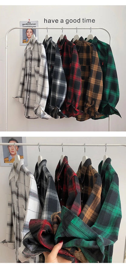 New Spring Long Sleeve Red Black Plaid Shirt Men Slim Fit Cotton Casual Shirts Men Clothing Coat Fashion Brand M-3XL