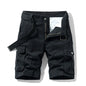 2025 Summer Men's Baggy Multi Pocket Military Cargo Shorts Male Cotton Khaki Men's Tactical Shorts Short Pants 30-38 No Belt
