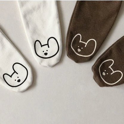 MILANCEL Cartoon Infant Baby Pantyhose for Boys Girls Solid Newborn Pants Leggings for 0-2Y