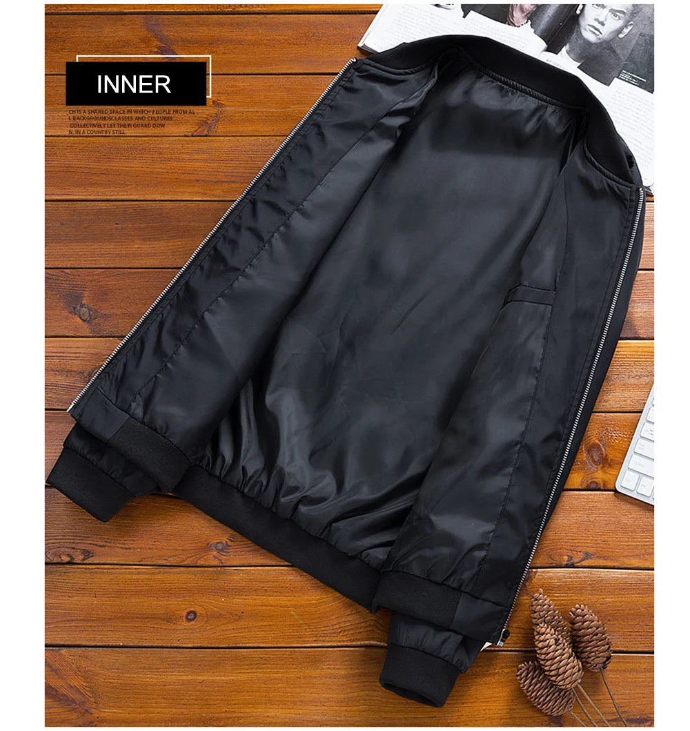 DIMUSI Men's Bomber Jackets Male Outwear Slim Fit Aviator Coats Fashion Man Streetwear Hip Hop Baseball Uniform Jackets Clothing