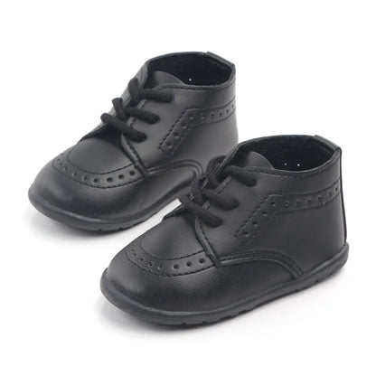 New Baby Shoes Retro Leather Boy Girl Shoes Toddler Rubber Sole Anti-slip First Walkers Newborn Infant Baby Crib Shoes