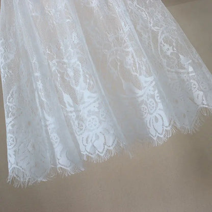 Hot Summer Women Lace Skirts  Fashion Solid Casual Mesh Tulle Skirt Hollow Out Short Pencil Elegant Elastic Black White Skirt