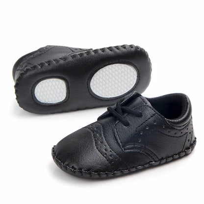 New Baby Shoes Retro Leather Boy Girl Shoes Toddler Rubber Sole Anti-slip First Walkers Newborn Infant Baby Crib Shoes