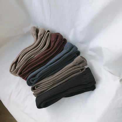 Baby Girls Leggings Kids Casual Long Pants For Toddler Kids Girls Skinny Trousers All-match Ribbed Cotton Legging Pant