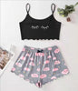 Hot Women's Sleepwear Cute Cartoon Print Short Set Pajamas for Women Pajama Set Sweet Short Sleeve V-Neck & Shorts Summer Pajama