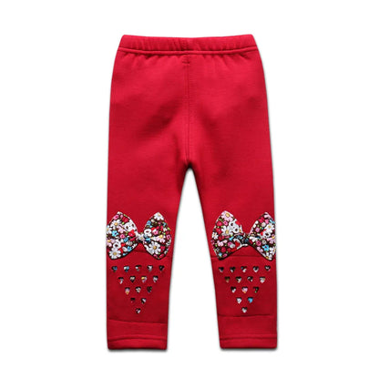 Sale Baby Girls Winter Leggings Children Plus Velvet Pants Thicken Warm Long Trousers for Kids Skinny Pencil Pants 0-3 Year