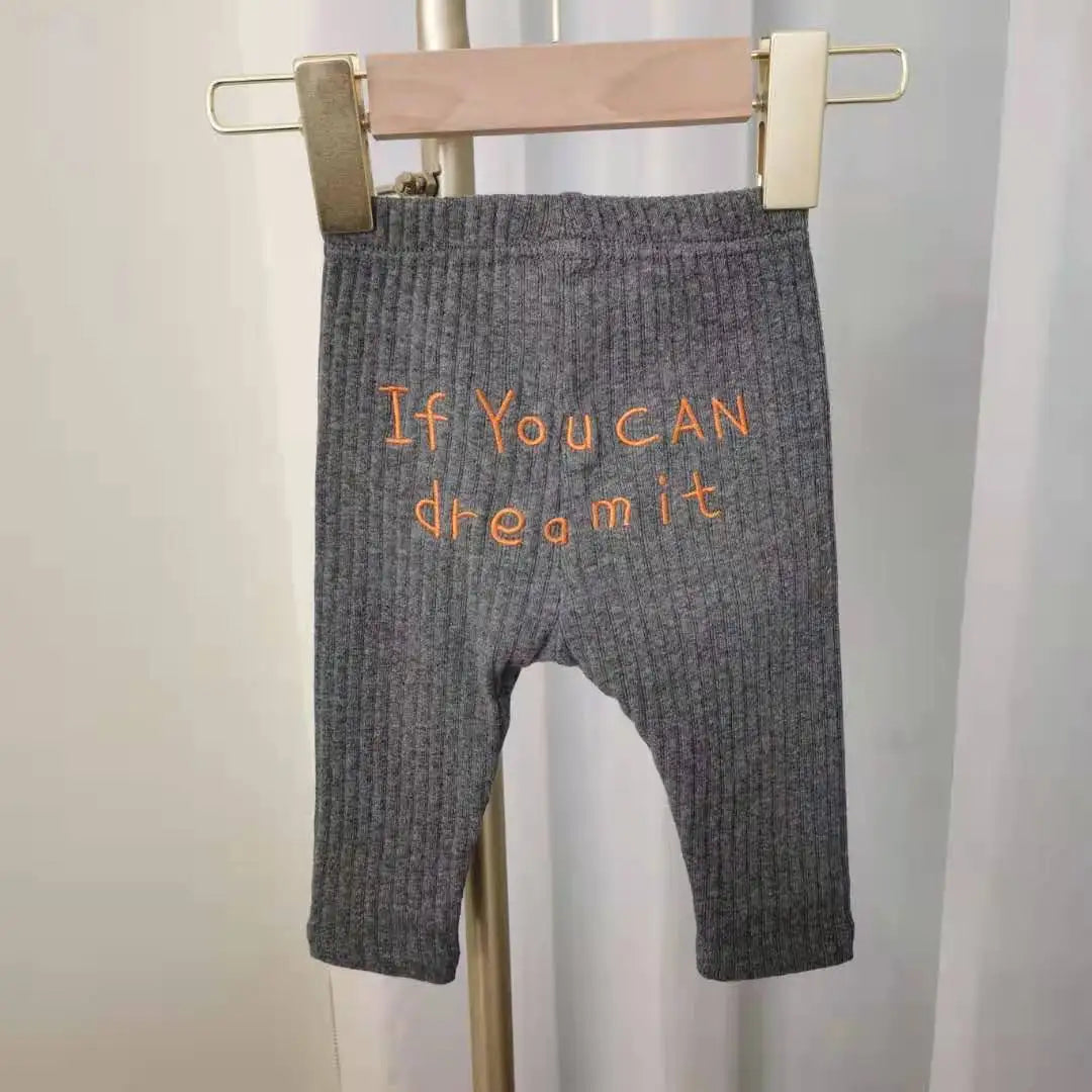 Baby Leggings Children Pants Baby Letter Print Embroidery Bottoms Toddler Girl Leggings Boy Clothes For Kids 2025 Spring New