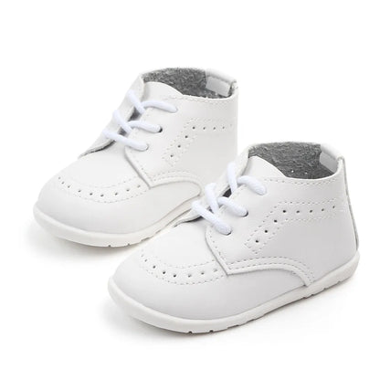 New Baby Shoes Retro Leather Boy Girl Shoes Toddler Rubber Sole Anti-slip First Walkers Newborn Infant Baby Crib Shoes