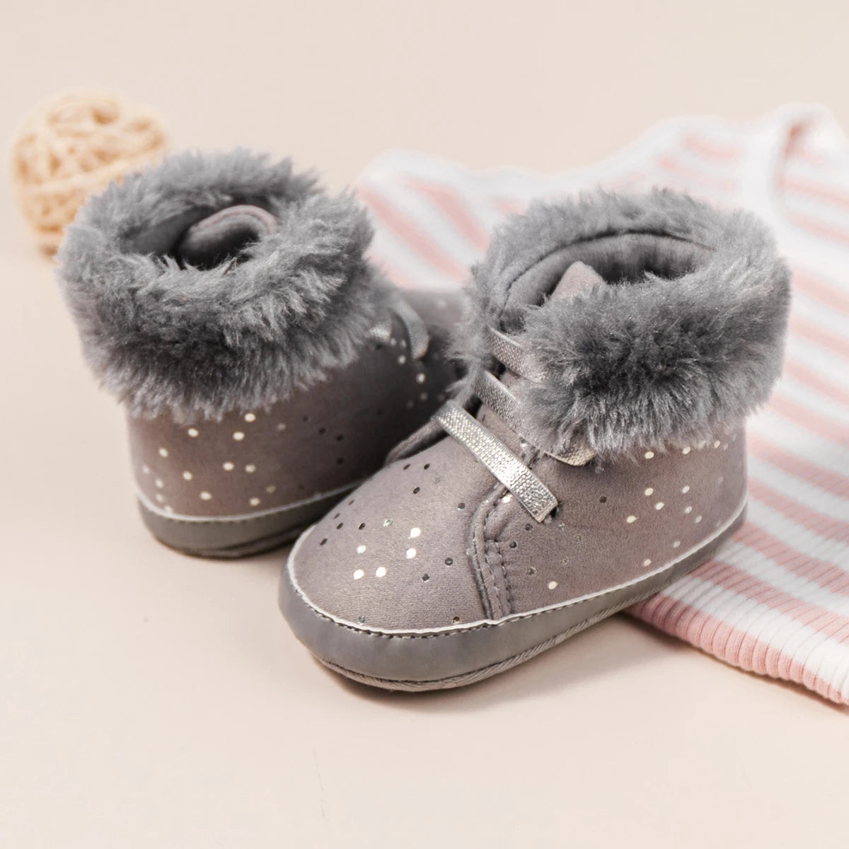 Winter New Baby Boy Girl Boots Cotton Soft-Sole Non-Slip Warm Toddler First Walkers Infant Crib Shoes