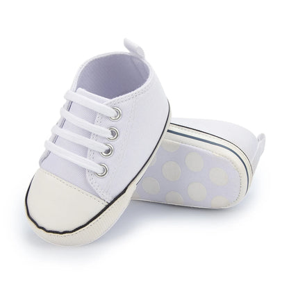 Meckior New Baby Canvas Sneakers Anti-slip Soft Plaid Baby Boy Girl Shoes Newborns First Walkers Infant Baby Unisex Casual Shoes