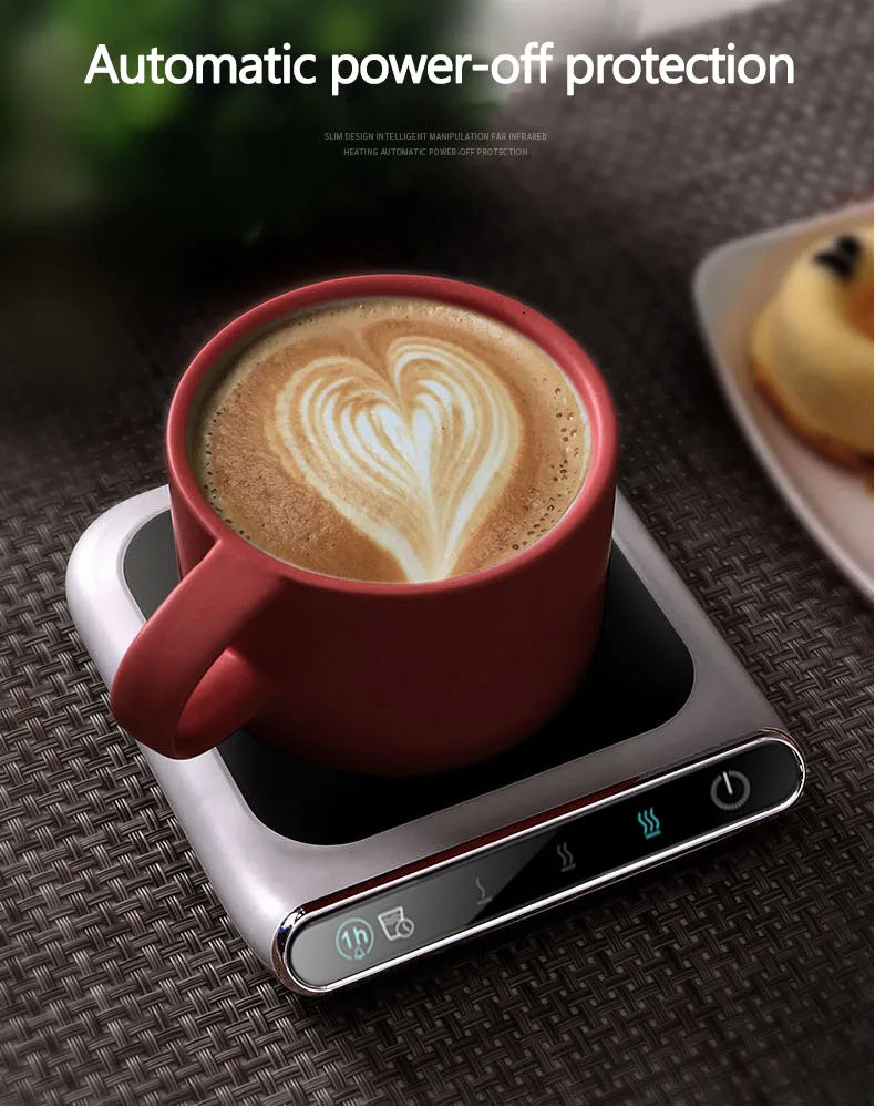 5V Cup Smart  USB Heated Mug Coaster Cup Heater Taza Calienta Agua Thermostatic Cup Mat Pad Oficina Hot Milk Coffee Warmer Pad
