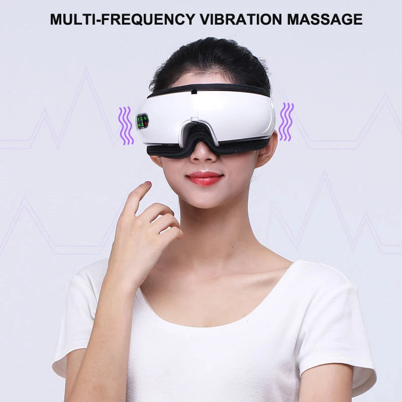Smart Eye Massager Electric Bluetooth Airbag Vibration Hot Compress Air Pressure Eye Care Massager Relaxation Massage Glasses