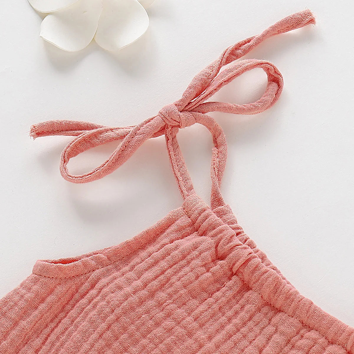 Summer Toddler Baby Girl Sleeveless Ruffles Dress Sarafan Kids Cotton Linen Muslin Slip Dresses Clothing