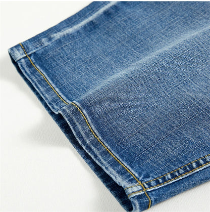 2025 Summer Men's Slim Denim Shorts Business Casual Fashion Loose Stretch All-Match Jeans Male High-End Brand Five-Point Pants