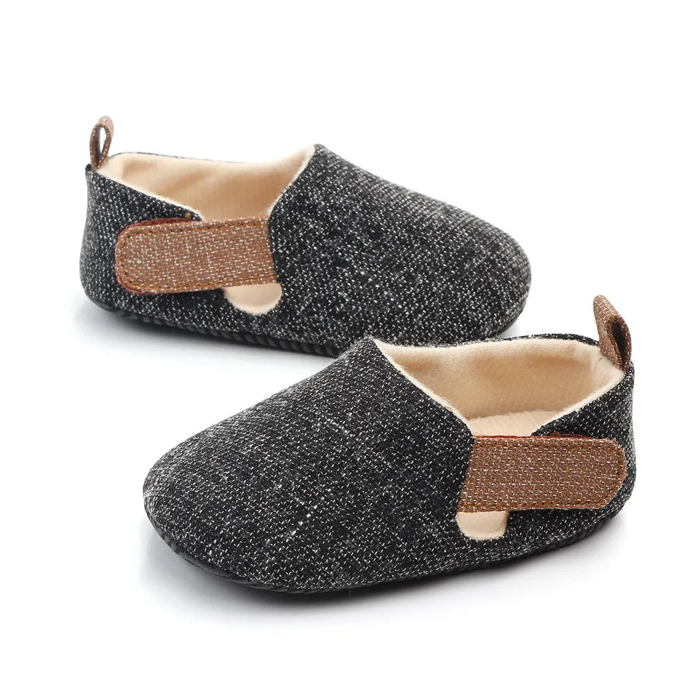 Meckior Casual Baby Boys Girls Shoes Soft Sole Rubber First Walkers Non-slip Solid Color Outdoor Infant Newborns Crib Shoes