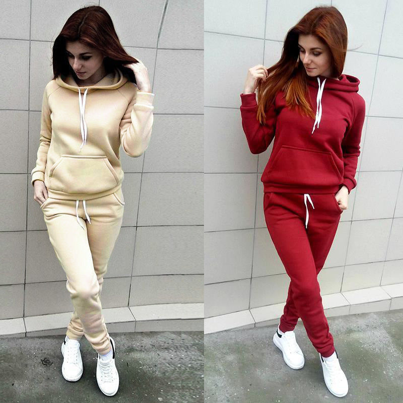 Casual Sweatshirt Ladies Sweat Suit Jogging Set Elegant Women Set Hoodies Sports Tops Pants Run Tracksuit Hot Sale