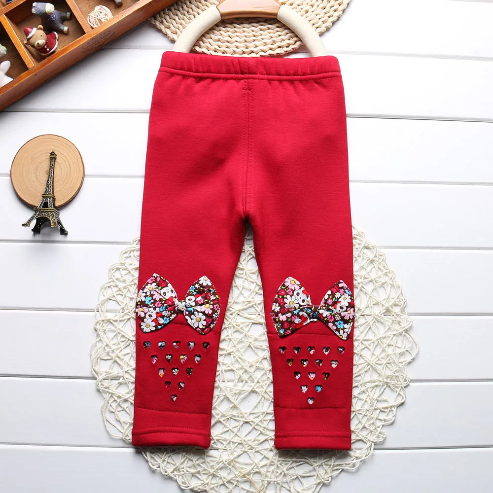 Sale Baby Girls Winter Leggings Children Plus Velvet Pants Thicken Warm Long Trousers for Kids Skinny Pencil Pants 0-3 Year