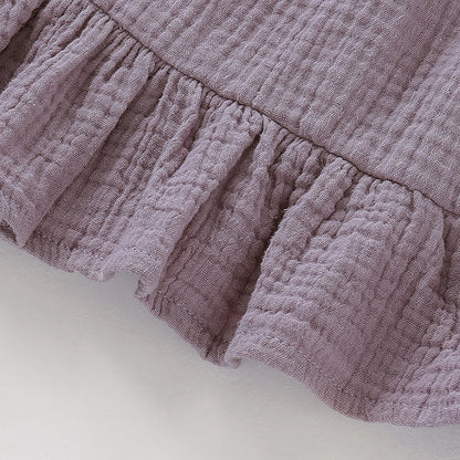 Summer Toddler Baby Girl Sleeveless Ruffles Dress Sarafan Kids Cotton Linen Muslin Slip Dresses Clothing