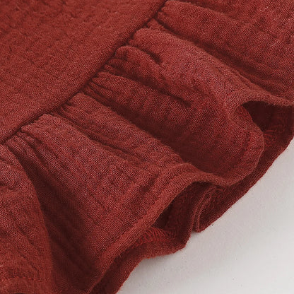 Summer Toddler Baby Girl Sleeveless Ruffles Dress Sarafan Kids Cotton Linen Muslin Slip Dresses Clothing