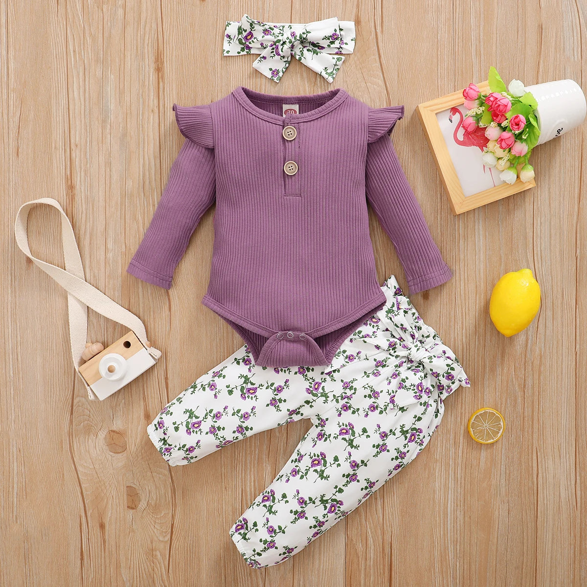 3Pcs Baby Girl Clothes Set Newborn Kids Clothing Children Toddler Girl Clothes Babe Girl Outfits Infant New Born Clothes