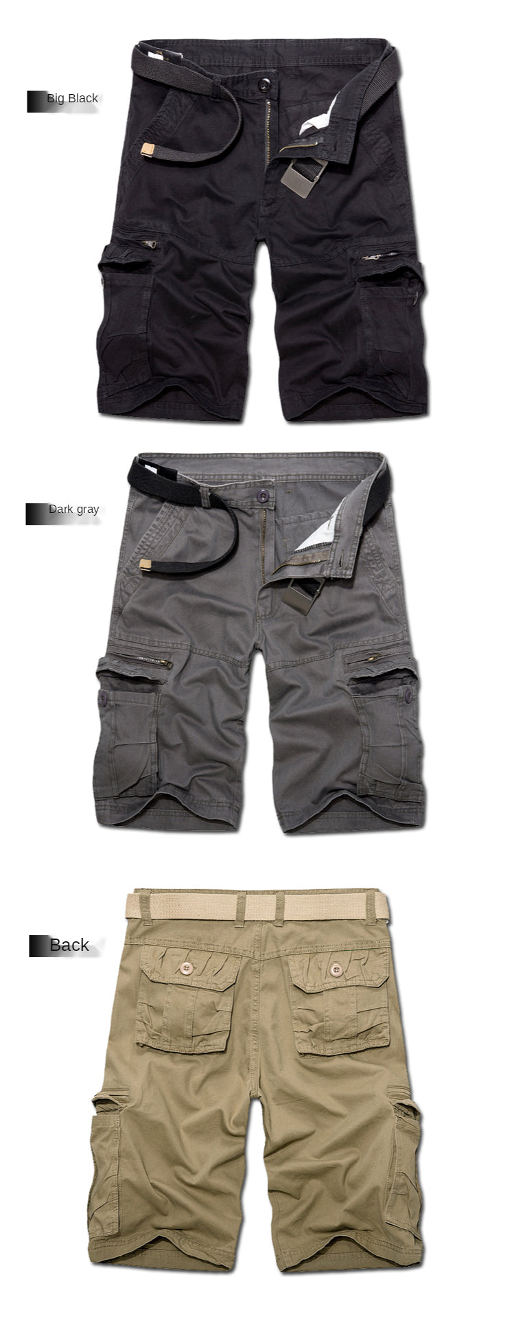 Men's Military Cargo Shorts Summer army green Cotton Shorts men Loose Multi-Pocket Shorts Homme Casual Bermuda Trousers 40