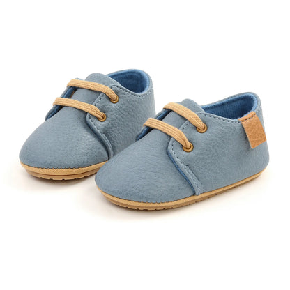 Meckior Baby Shoes Retro Leather Boy Girl Shoes Multicolor Toddler Rubber Sole Anti-slip First Walkers Infant Newborn shoes