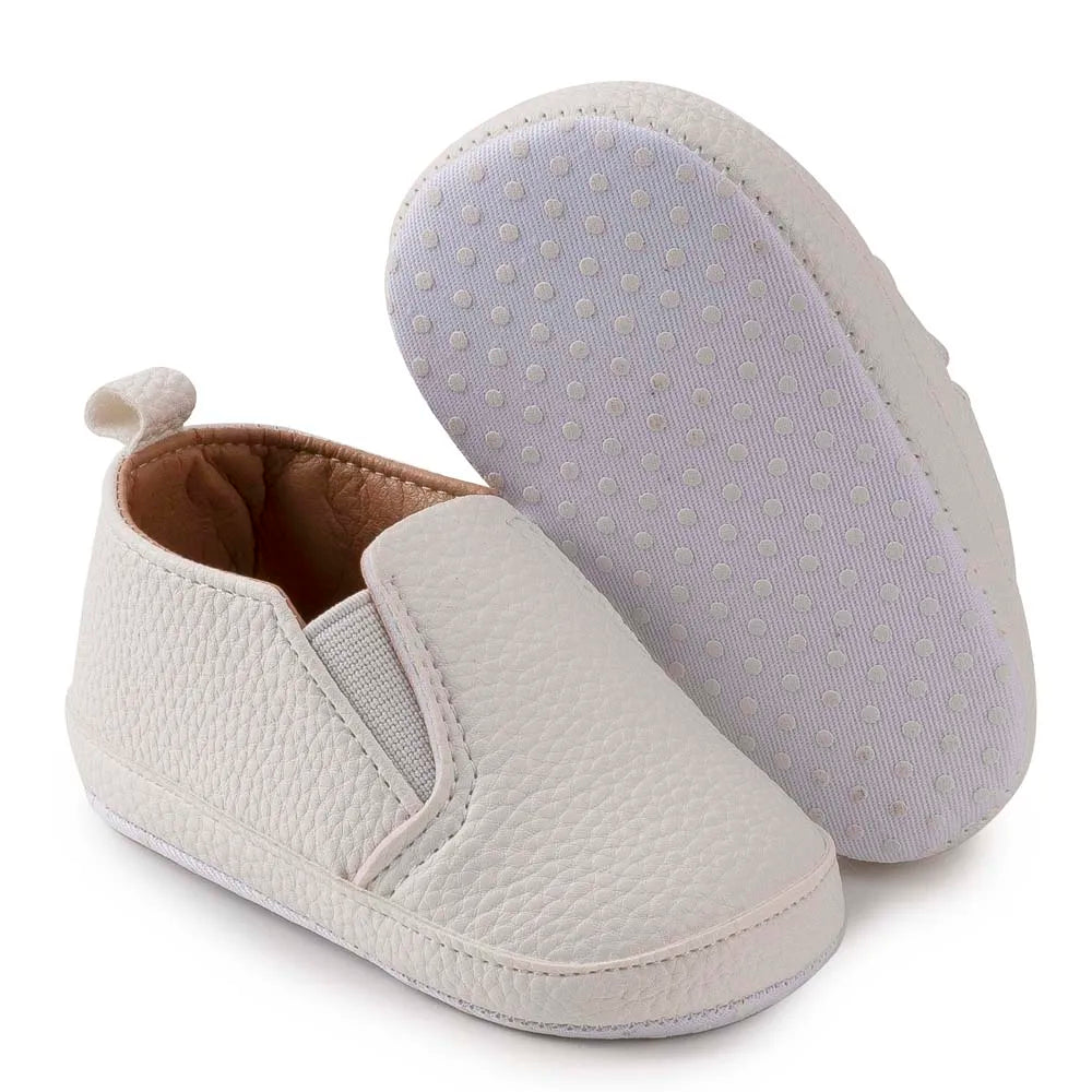 New Baby Shoes Boys Girls Casual Shoes Soft-sole Non-slip PU Leather Cotton Infant First Walkers Crib 4-colors Newborn