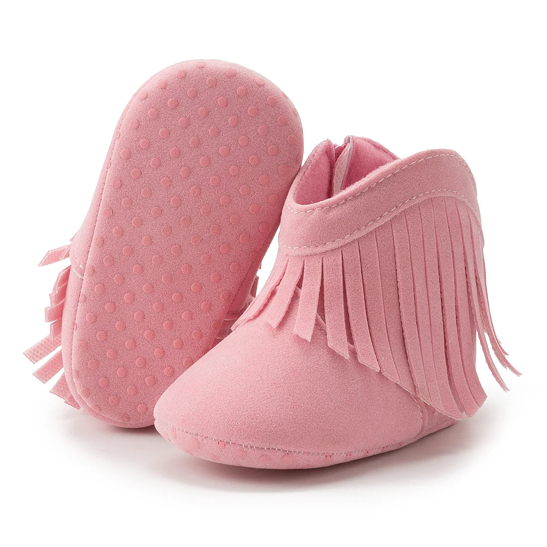 KIDSUN Baby Booties Girl Boy Pre walker Solid Infant Toddler First Walkers Soft Sole Anti-slip Boots Newborn Moccasin