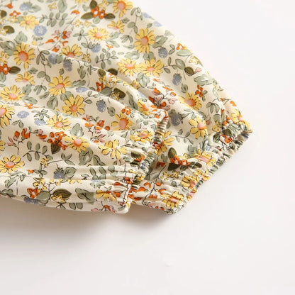 Sanlutoz Cute Baby Girls Bodysuits Long Sleeve Flower Cotton Autumn Infants Clothing Onesies Casual