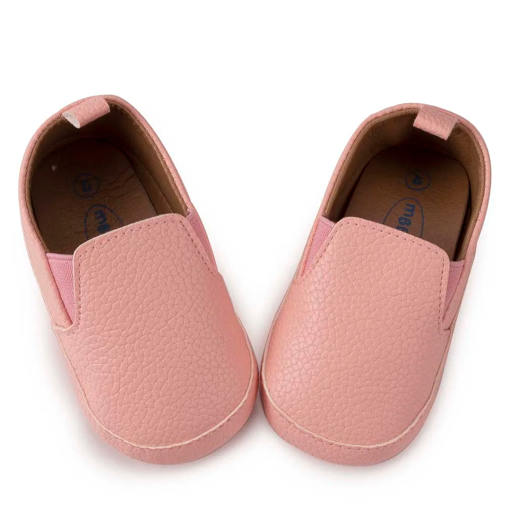 New Baby Shoes Boys Girls Casual Shoes Soft-sole Non-slip PU Leather Cotton Infant First Walkers Crib 4-colors Newborn