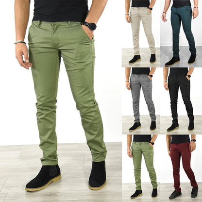 Autumn 2025 New Casual Pants Men 6 Colors Classic Style Fashion Business Slim Fit Straight Trousers Solid Daily Male Clothes Hot