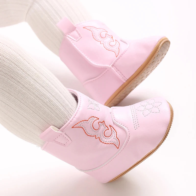 Baby Boots Made Of Soft PU and High-quality Cotton 2024 New Autumn and Winter Short Boots With Rubber Soles and Anti Slip Baby