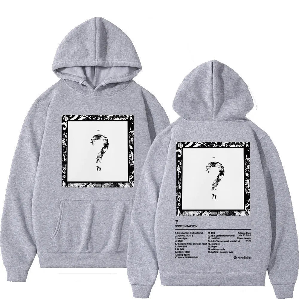 Rapper XXX Music Album Double Sided Print Hoodie High Quality Fashion Oversized Pullovers Men Women Trend Hip Hop Sweatshirts