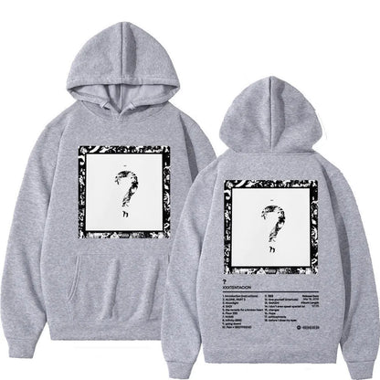 Rapper XXX Music Album Double Sided Print Hoodie High Quality Fashion Oversized Pullovers Men Women Trend Hip Hop Sweatshirts
