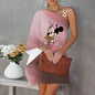 Mini Dress Luxury Party Dress Evening Dresses Diagonal Collar One-Shoulder Mickey Elegant Dresses for Women Disney Minnie Mouse