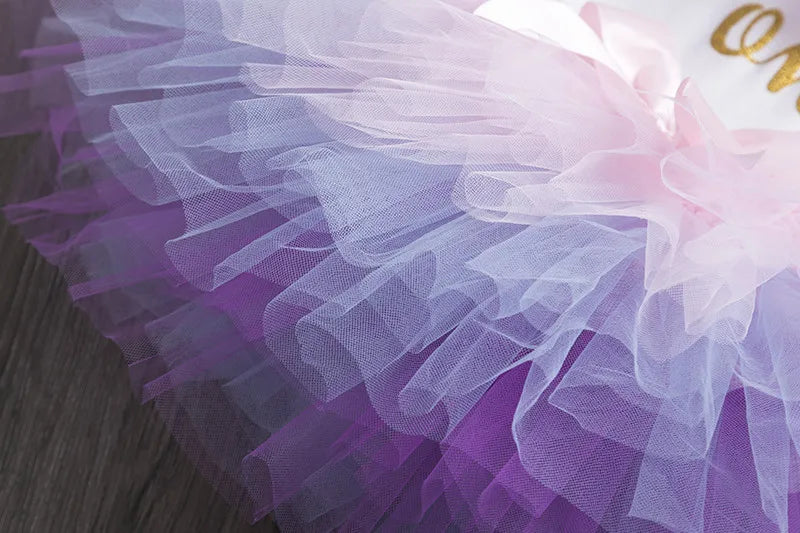 NewBorn Girls 1St Birthday Party Dress Princess 1 Year Old Ceremony Mesh Tutu Vestidos Infant Unicorn Christening Gowns