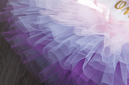 NewBorn Girls 1St Birthday Party Dress Princess 1 Year Old Ceremony Mesh Tutu Vestidos Infant Unicorn Christening Gowns