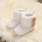 Autumn and Winter Baby Plush Thick Warm Cotton Shoes 0-18 Months Soft Soled Comfortable Non Slip Boots