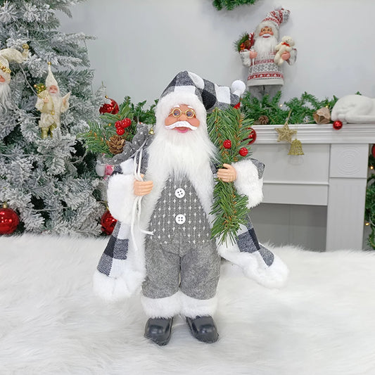 Set up Santa Claus Christmas decorations Christmas party scenes Decorate Christmas ornaments